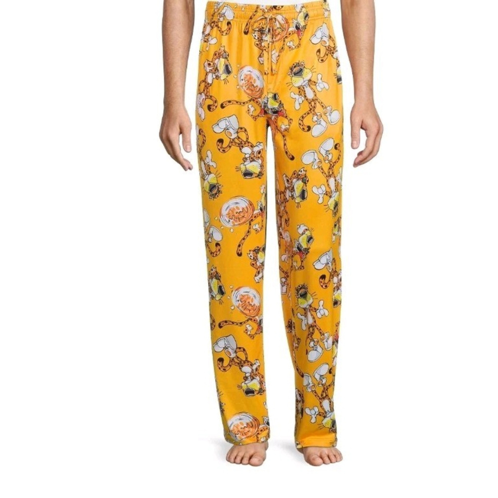 Cheetos Lounge Chester Cheetah Orange Drawstring Sleep Pajama Pants Mens Small